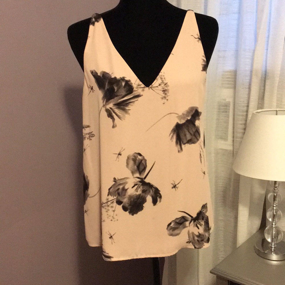 Flowered tank blouse